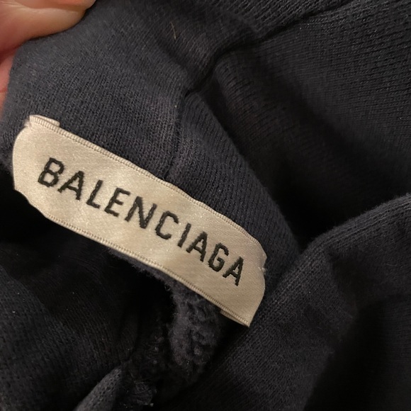 Classic Unisex Balenciaga Navy hoodie in size XS - Picture 3 of 3